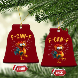 Funny F Caw F 67 Meme Ceramic Ornament Cartoon Rooster Chicken Poultry Humor TS11 Print Your Wear