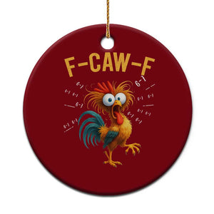 Funny F Caw F 67 Meme Ceramic Ornament Cartoon Rooster Chicken Poultry Humor TS11 1pc Red Print Your Wear