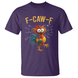 Funny F Caw F 67 Meme T Shirt Cartoon Rooster Chicken Poultry Humor TS11 Purple Print Your Wear