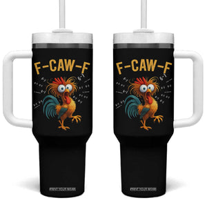 Funny F Caw F 67 Meme Tumbler With Handle Cartoon Rooster Chicken Poultry Humor TS11 One Size: 40 oz Black Print Your Wear