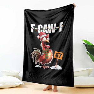 Funny F Caw F 67 Meme Christmas Throw Blanket Xmas Cartoon Rooster Chicken Poultry Humor TS11 Print Your Wear
