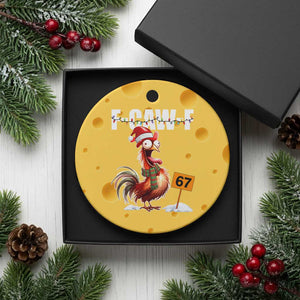 Funny F Caw F 67 Meme Christmas Ceramic Ornament Xmas Cartoon Rooster Chicken Poultry Humor TS11 1pc Yellow Cheese Print Your Wear
