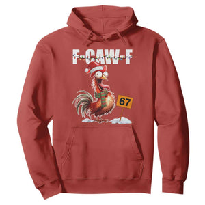 Funny F Caw F 67 Meme Christmas Hoodie Xmas Cartoon Rooster Chicken Poultry Humor TS11 Red Print Your Wear