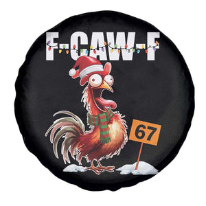 Funny F Caw F 67 Meme Christmas Spare Tire Cover Xmas Cartoon Rooster Chicken Poultry Humor TS11 Print Your Wear