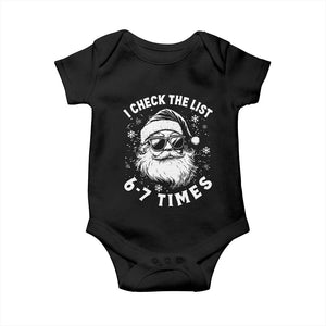 67 Meme Christmas Santa Baby Onesie Funny I Check The List 67 Times TS11 Black Print Your Wear