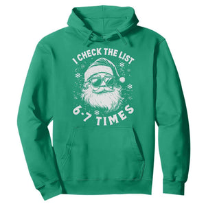 67 Meme Christmas Santa Hoodie Funny I Check The List 67 Times TS11 Irish Green Print Your Wear