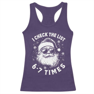 67 Meme Christmas Santa Racerback Tank Top Funny I Check The List 67 Times TS11 Purple Print Your Wear