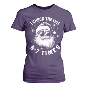 67 Meme Christmas Santa T Shirt For Women Funny I Check The List 67 Times TS11 Purple Print Your Wear