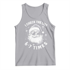 67 Meme Christmas Santa Tank Top Funny I Check The List 67 Times TS11 Athletic Heather Print Your Wear