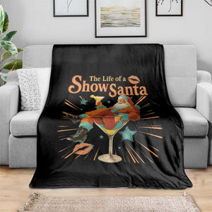 The Life Of The Show Santa Throw Blanket Funny Christmas Orange Santa TS11 Print Your Wear