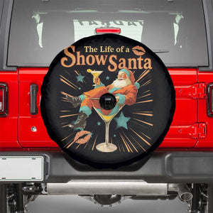 The Life Of The Show Santa Spare Tire Cover Funny Christmas Orange Santa TS11 Black Print Your Wear