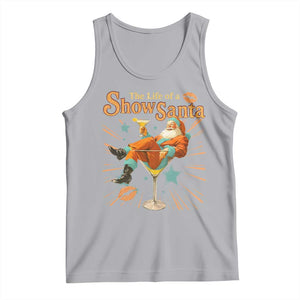 The Life Of The Show Santa Tank Top Funny Christmas Orange Santa TS11 Athletic Heather Print Your Wear