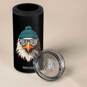 Philadelphia Fan 4 in 1 Can Cooler Tumbler Eagles Sport Philly Fan Game Day TS11 Print Your Wear