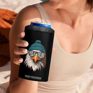 Funny PFE Game Day 4 in 1 Can Cooler Tumbler Green Sunglasses Football Lover TS11 Print Your Wear