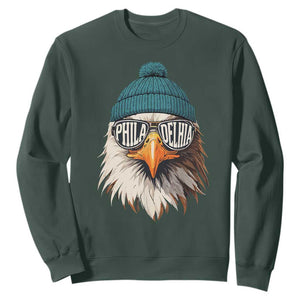 Philadelphia Fan Sweatshirt Eagles Sport Philly Fan Game Day TS11 Dark Forest Green Print Your Wear