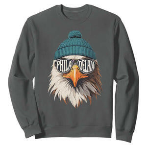 Funny PFE Game Day Sweatshirt Green Sunglasses Football Lover TS11 Dark Heather Print Your Wear