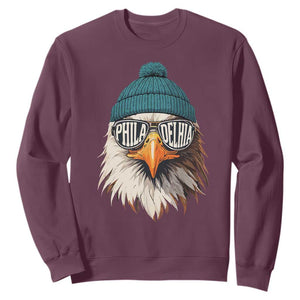 Funny PFE Game Day Sweatshirt Green Sunglasses Football Lover TS11 Maroon Print Your Wear