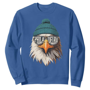 Philadelphia Fan Sweatshirt Eagles Sport Philly Fan Game Day TS11 Royal Blue Print Your Wear