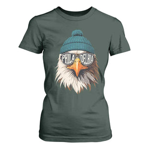Philadelphia Fan T Shirt For Women Eagles Sport Philly Fan Game Day TS11 Dark Forest Green Print Your Wear