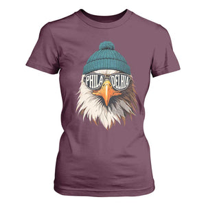 Philadelphia Fan T Shirt For Women Eagles Sport Philly Fan Game Day TS11 Maroon Print Your Wear