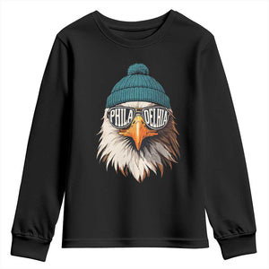 Funny PFE Game Day Youth Sweatshirt Green Sunglasses Football Lover TS11 Black Print Your Wear