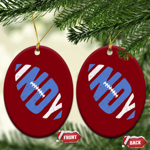 IFC Blue Football Lovers Game Day Ceramic Ornament TS11 Print Your Wear