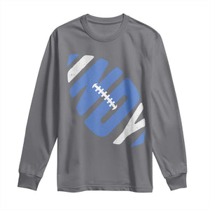 IFC Blue Football Lovers Game Day Long Sleeve Shirt TS11 Charcoal Print Your Wear