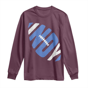 IFC Blue Football Lovers Game Day Long Sleeve Shirt TS11 Maroon Print Your Wear