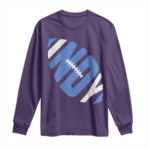 IFC Blue Football Lovers Game Day Long Sleeve Shirt TS11 Purple Print Your Wear
