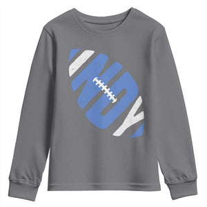 IFC Blue Football Lovers Game Day Youth Sweatshirt TS11 Charcoal Print Your Wear