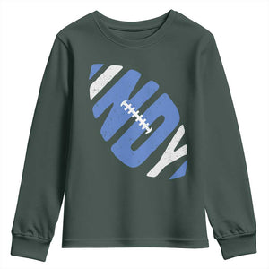 IFC Blue Football Lovers Game Day Youth Sweatshirt TS11 Dark Forest Green Print Your Wear