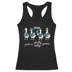 Funny Just A Silly Goose Football Racerback Tank Top PFE Sport Lover Game Day TS11 Black Print Your Wear