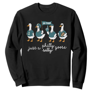Funny Just A Silly Goose Football Sweatshirt PFE Sport Lover Game Day TS11 Black Print Your Wear