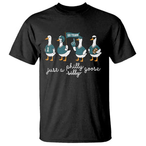 Funny Just A Silly Goose Football T Shirt PFE Sport Lover Game Day TS11 Black Print Your Wear