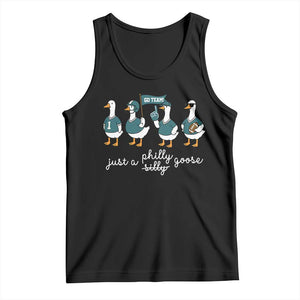 Funny Just A Silly Goose Football Tank Top PFE Sport Lover Game Day TS11 Black Print Your Wear