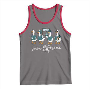 Funny Just A Silly Goose Football Tank Top PFE Sport Lover Game Day TS11 Deep Heather Red Print Your Wear