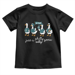 Funny Just A Silly Goose Football Toddler T Shirt PFE Sport Lover Game Day TS11 Black Print Your Wear