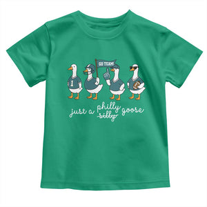 Funny Just A Silly Goose Football Toddler T Shirt PFE Sport Lover Game Day TS11 Irish Green Print Your Wear