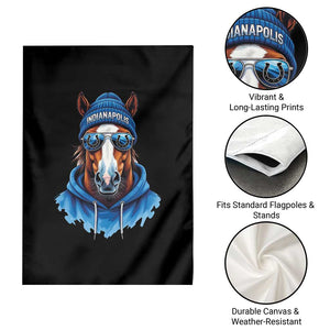 Indianapolis Fan Garden Flag Blue Horse Sports Lover Game Day TS11 Print Your Wear