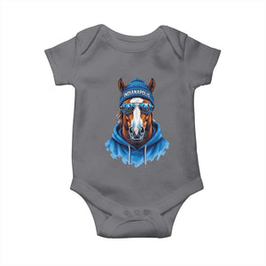 Indianapolis Fan Baby Onesie Blue Horse Sports Lover Game Day TS11 Charcoal Print Your Wear