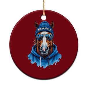 IFC Football Lover Ceramic Ornament Blue Equine Shoe Sport Fan Game Day TS11 1pc Red Print Your Wear