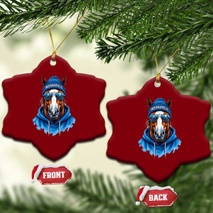 IFC Football Lover Ceramic Ornament Blue Equine Shoe Sport Fan Game Day TS11 Print Your Wear