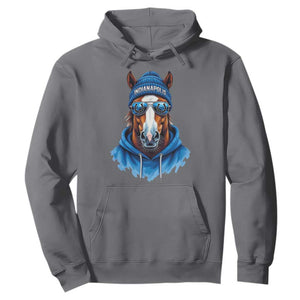 Indianapolis Fan Hoodie Blue Horse Sports Lover Game Day TS11 Charcoal Print Your Wear