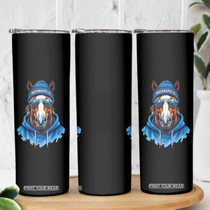 Indianapolis Fan Skinny Tumbler Blue Horse Sports Lover Game Day TS11 Print Your Wear