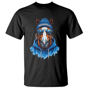Indianapolis Fan T Shirt Blue Horse Sports Lover Game Day TS11 Black Print Your Wear