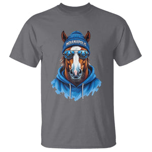 Indianapolis Fan T Shirt Blue Horse Sports Lover Game Day TS11 Charcoal Print Your Wear