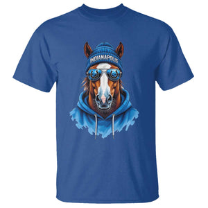 Indianapolis Fan T Shirt Blue Horse Sports Lover Game Day TS11 Royal Blue Print Your Wear