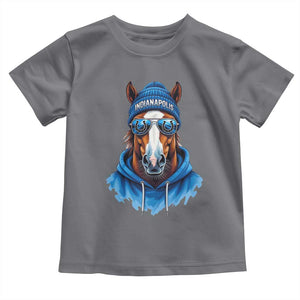 Indianapolis Fan Toddler T Shirt Blue Horse Sports Lover Game Day TS11 Charcoal Print Your Wear