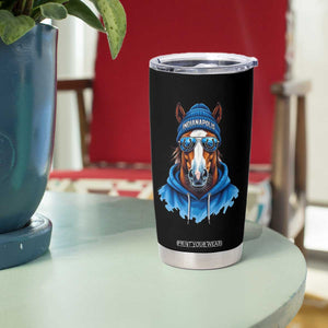 IFC Football Lover Tumbler Cup Blue Equine Shoe Sport Fan Game Day TS11 Print Your Wear