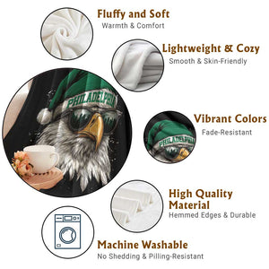 Christmas Philadelphia Fan Throw Blanket Funny Santa Eagles Sport Philly Fan TS11 Print Your Wear